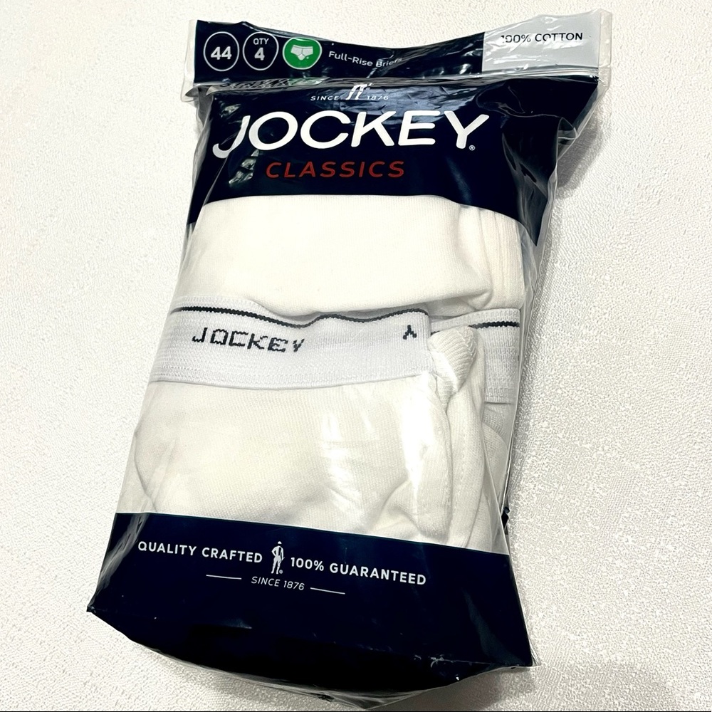 Jockey StayNew Men’s Classic Briefs Cotton Full Rise 4 Pack Size 44 Open Package - Picture 4 of 16